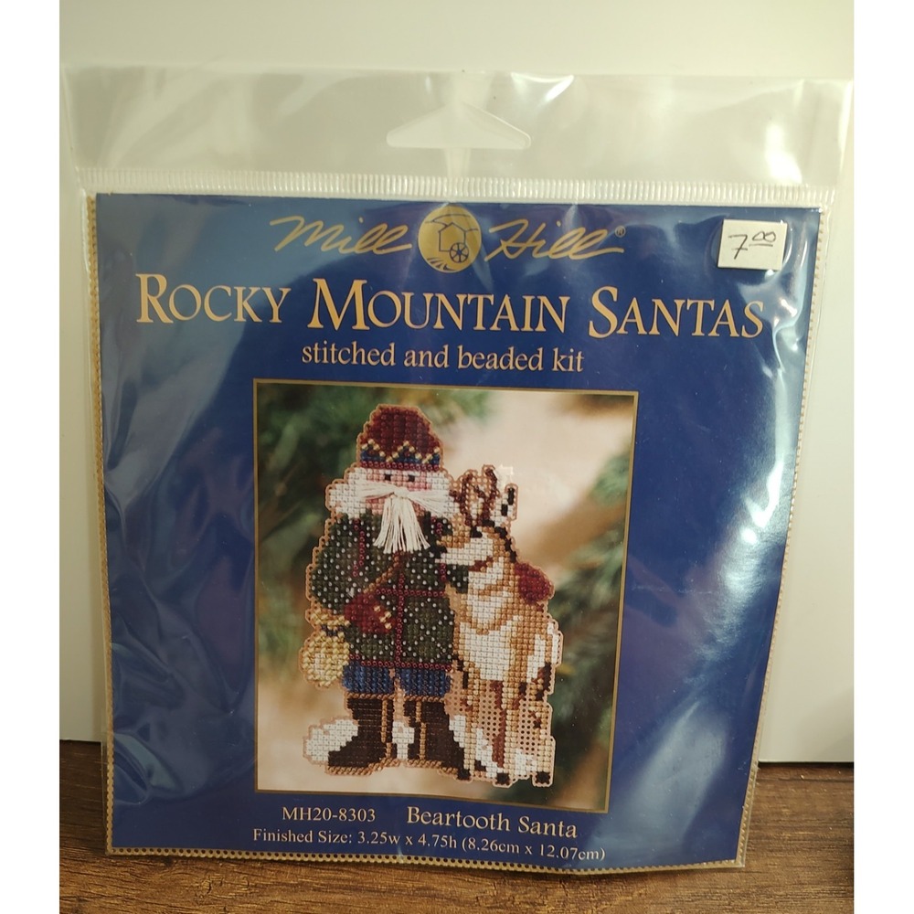 Mill Hill Rocky Mountain Santas Beartooth Santa Cross Stitch Bead Kit Christmas